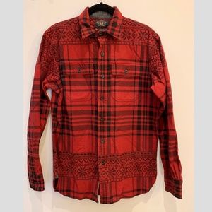 Ralph Lauren RRL Red Plaid Cotton Workshirt Medium
